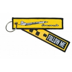 PORTE CLE CONCORDE FOLLOW ME JAUNE