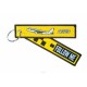 PORTE CLE AIRBUS A320 FOLLOW ME JAUNE
