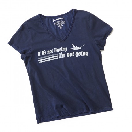 T-Shirt Boeing FEMME "IF IT'S NOT BOEING ...." BLEU MARINE