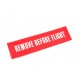 Magnet REMOVE BEFORE FLIGHT ROUGE