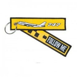 PORTE CLE BOEING 747 FOLLOW ME JAUNE