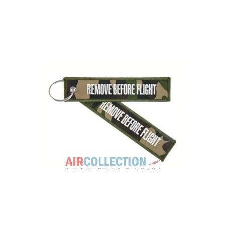 PORTE CLE REMOVE BEFORE FLIGHT CAMOUFLAGE ARMY