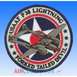 Patch P-38 Lightning forked tailed devil USSAF