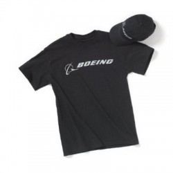  Boeing Signature T-Shirt Noir + Casquette Boeing Noir