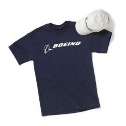  Boeing Signature T-Shirt bleu marine + Casquette Boeing Ivoire